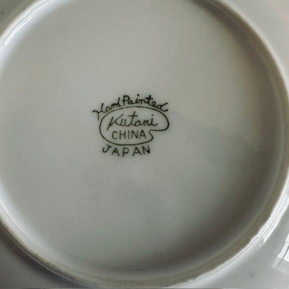 Kutani Burst China (11) Bread Plates White/Silver/Gray Japan Hand Painted VTG - Picture 3 of 12